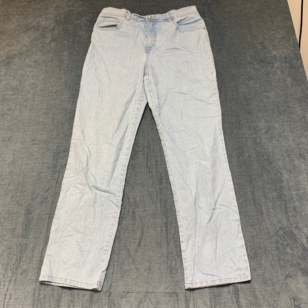 Gloria Vanderbilt Jeans Womens 12 Blue Denim Straight Leg High Rise Streetwear